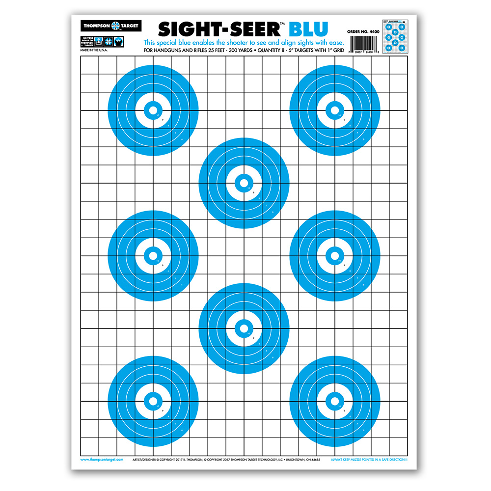 Sight Seer Blu 19&quot;x25&quot; Paper Targets (Bulk 100 Pack)