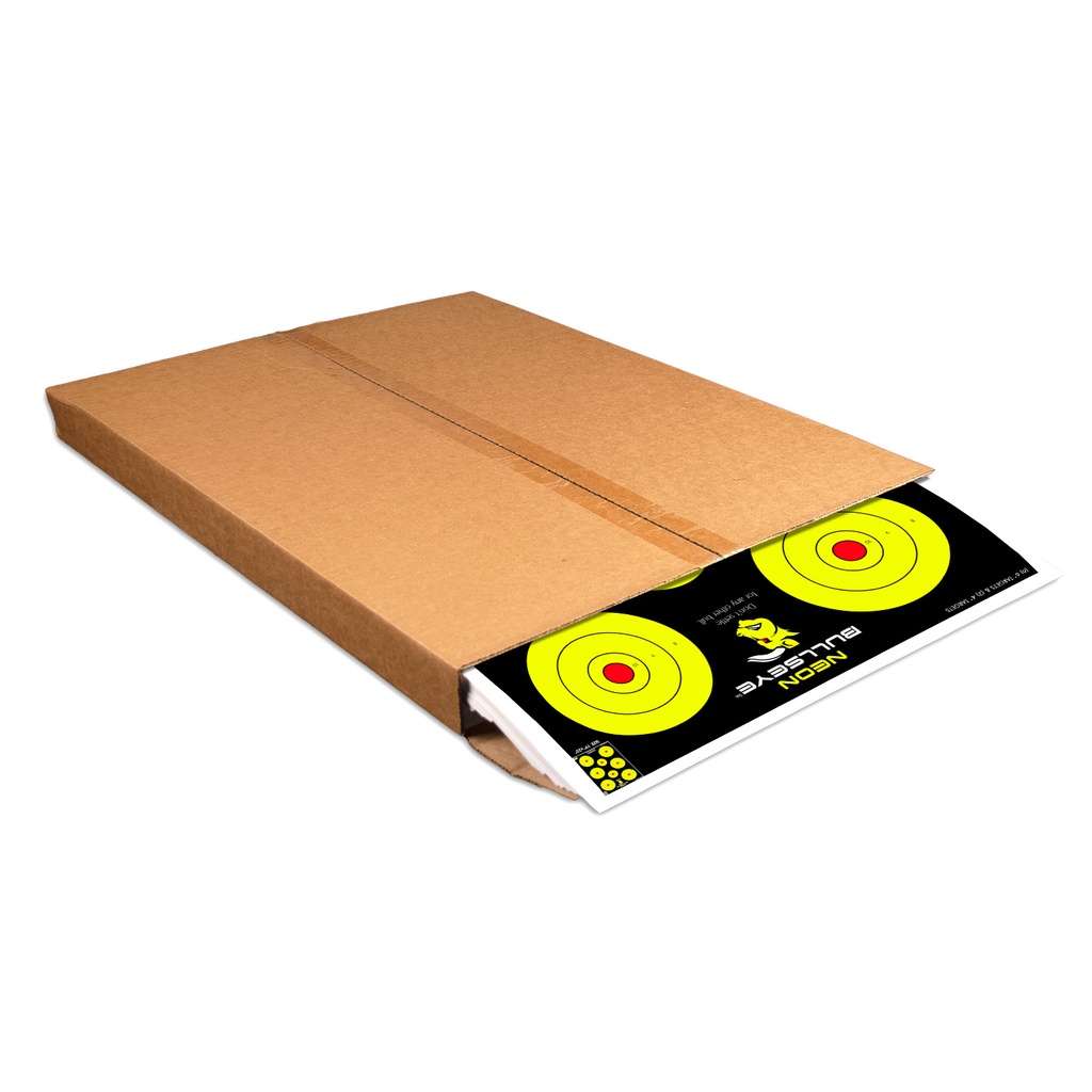 Neon Bullseye 19"x25" Paper Targets (Bulk 500 Case)
