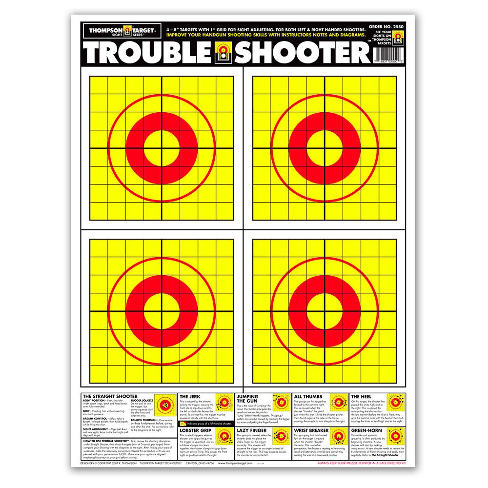 Trouble Shooter 19&quot;x25&quot; Paper Targets (Bulk 100 Pack)