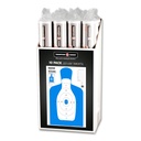 Case of 12 - B27Q-Blue Silhouette 25"x38" Paper Targets (Retail 10 Pack Roll)