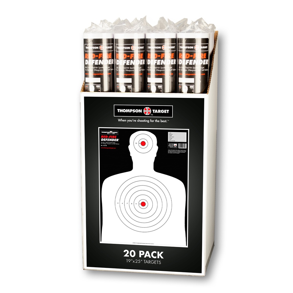 Case of 12 Red-Fire Silhouette 19&quot;x25&quot; Paper Targets (Retail 20 Pack Roll)