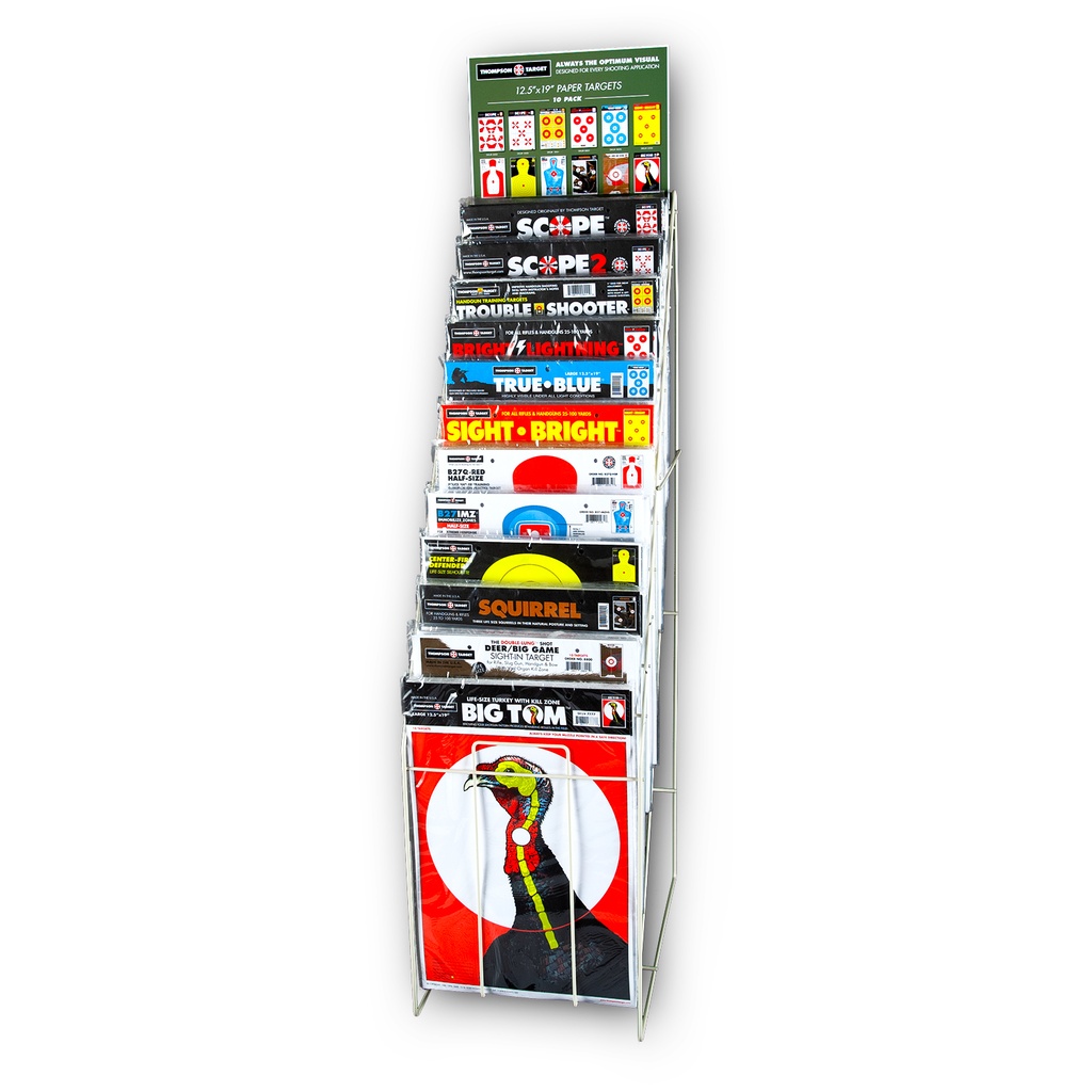 5700-B Metal Display with 144 Units of 12.5&quot;x19&quot; Paper Targets 10/Pack