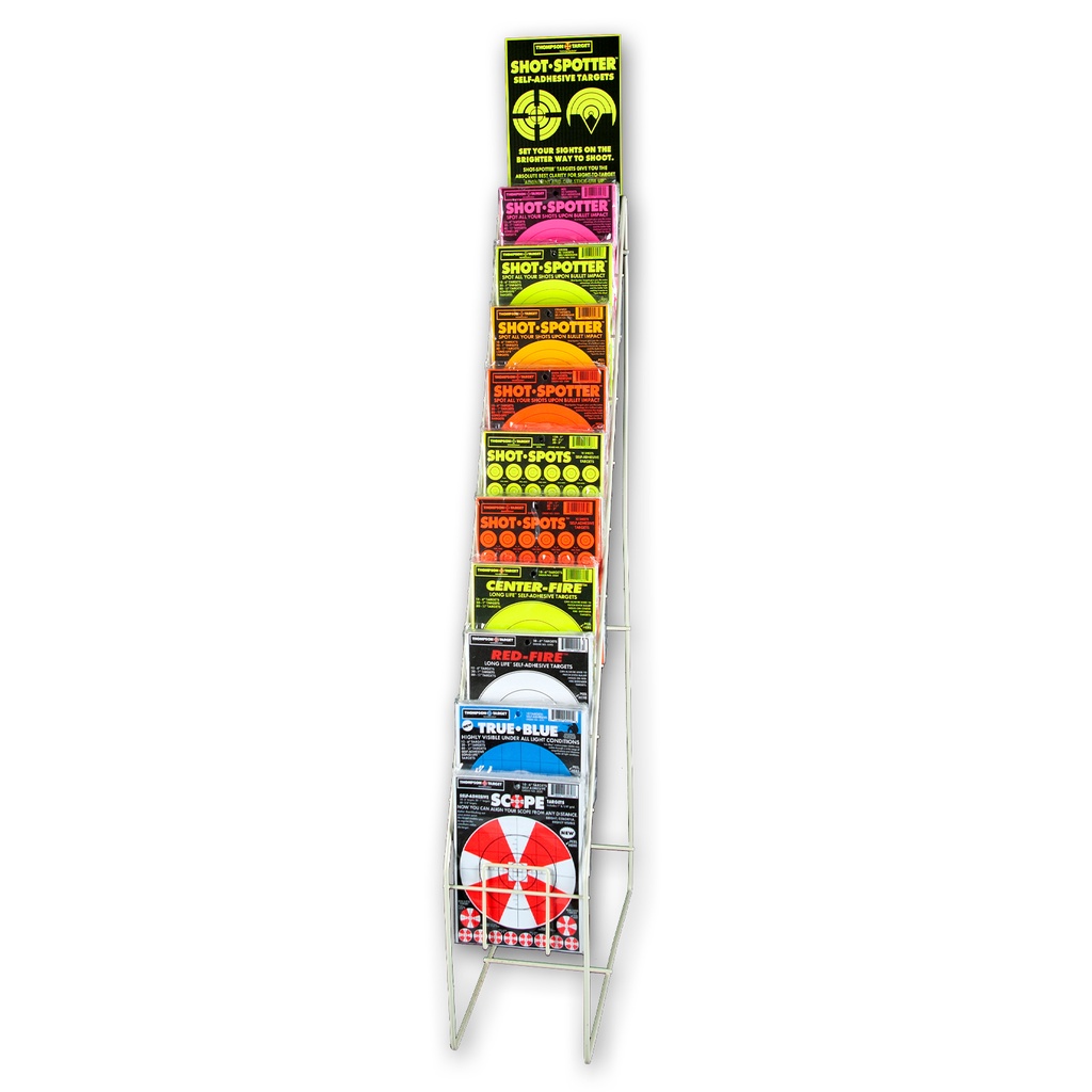 5600 Metal Display with 100 Units of 6.5"x9" Adhesive Targets 10/Pack