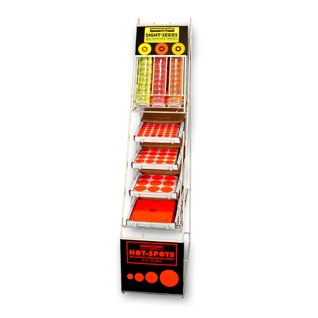 6600 Metal Display with Sight-Seers &amp; Hot Spots Adhesive Targets