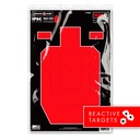 HALO IPSC Half-Size 12.5&quot;x19&quot; Reactive Targets (Retail 20 Pack)