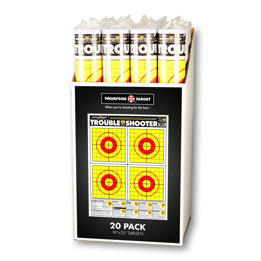 Case of 12 - Trouble Shooter 19"x25" Paper Targets (Retail 20 Pack Roll)