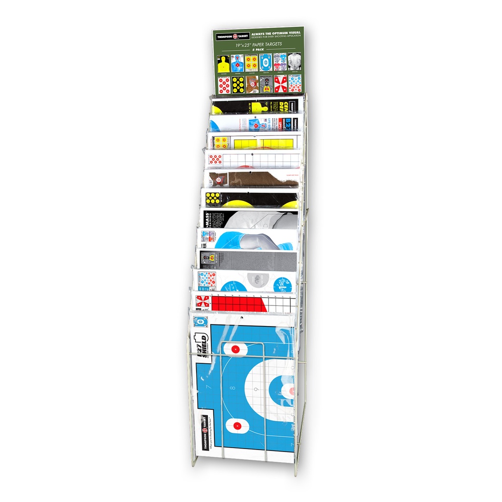 5700-A Metal Display with 144 Units of 19&quot;x25&quot; Paper Targets 5/Pack