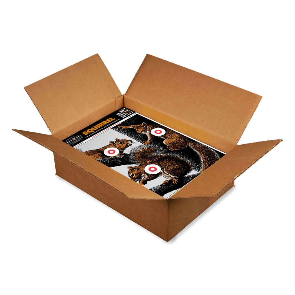 Life-Size Squirrel 12.5"x19" Paper Targets (Bulk 1,000 Case)