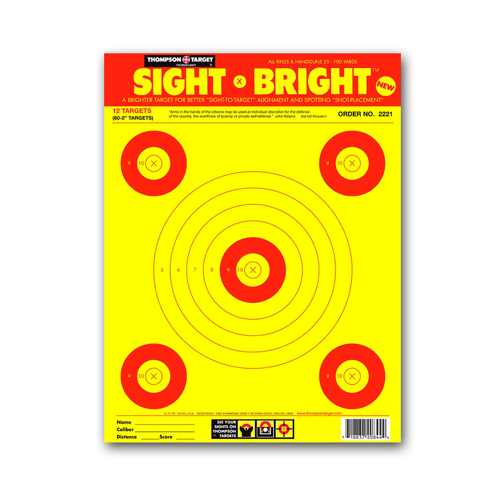 Sight Bright 9"x12" Paper Target (Bulk 500 Pack)