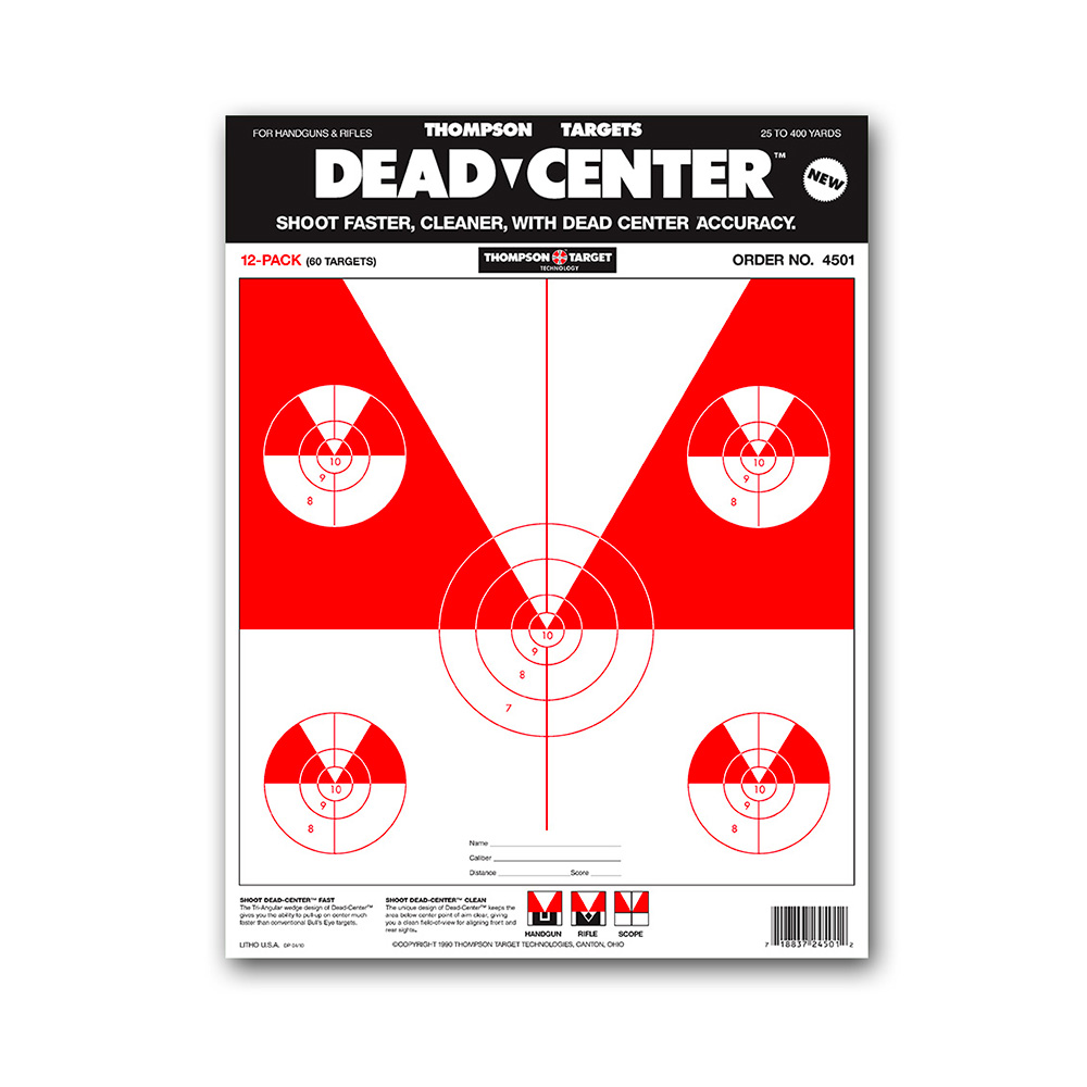 Dead Center 9&quot;x12&quot; Paper Target (Bulk 500 Pack)