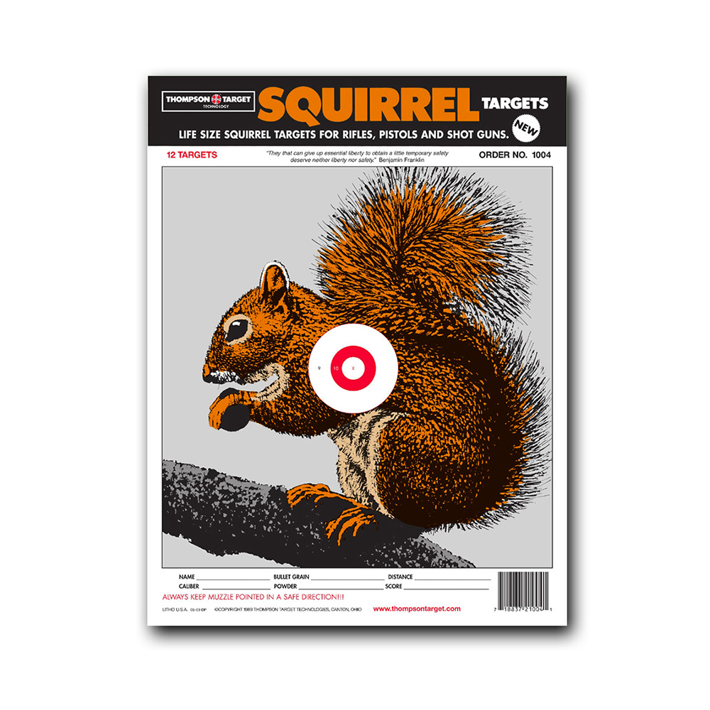 Life-Size Squirrel 9&quot;x12&quot; Paper Target (Bulk 500 Pack)