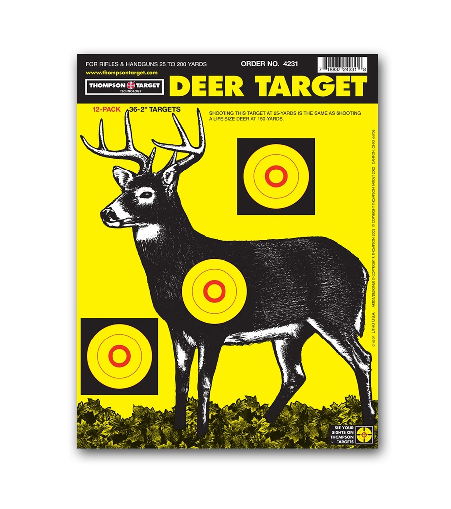 Deer 9&quot;x12&quot; Paper Target (Bulk 500 Pack)