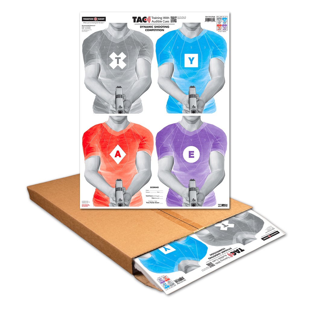 TAC (Training w/Audible Cues) 19"x25" Paper Targets (Bulk 500 Case)