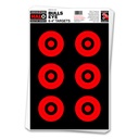 HALO Bullseye 6x4" Reactive 12.5"x19" Targets (Bulk 100 Pack)