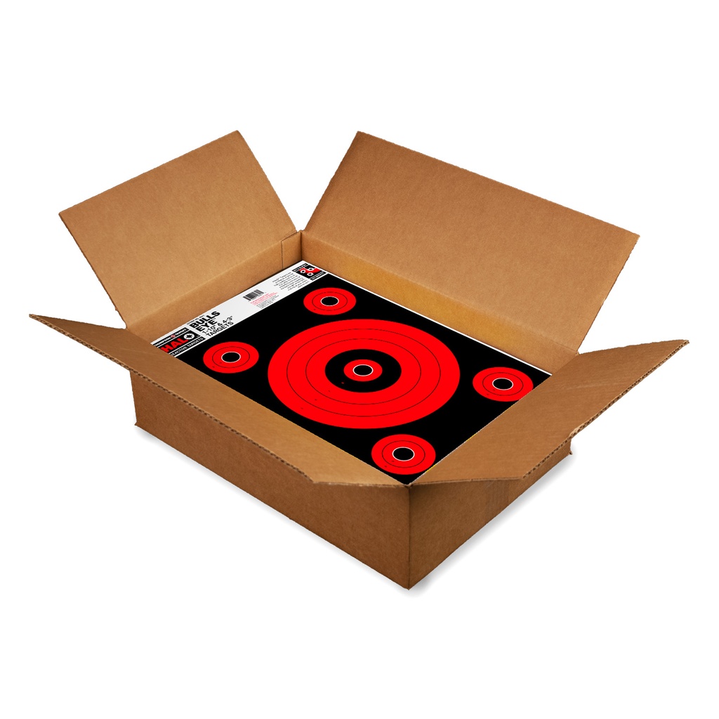 HALO Bullseye 10" &amp; 3" Reactive 12.5"x19" Targets (Bulk 500 Case)