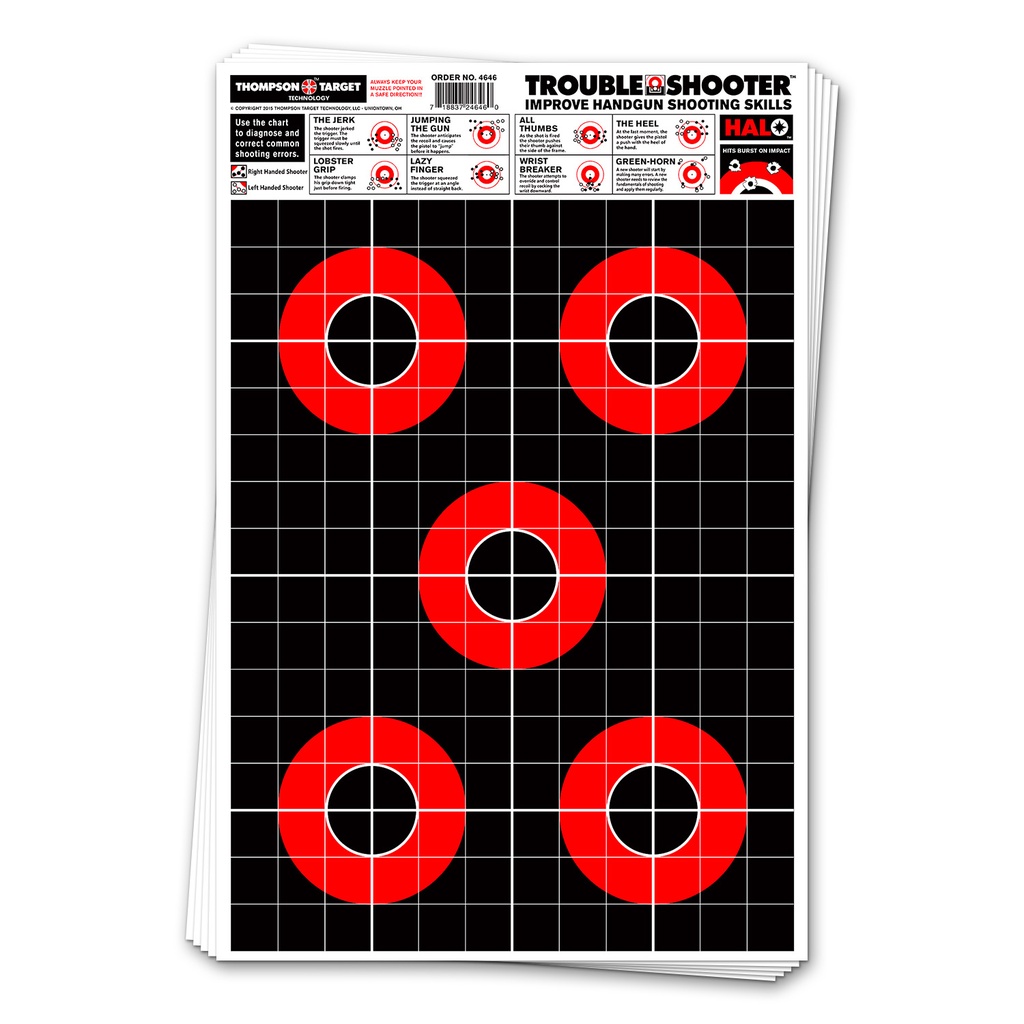 HALO Trouble Shooter 12.5"x19" Reactive Targets (Bulk 100 Pack)