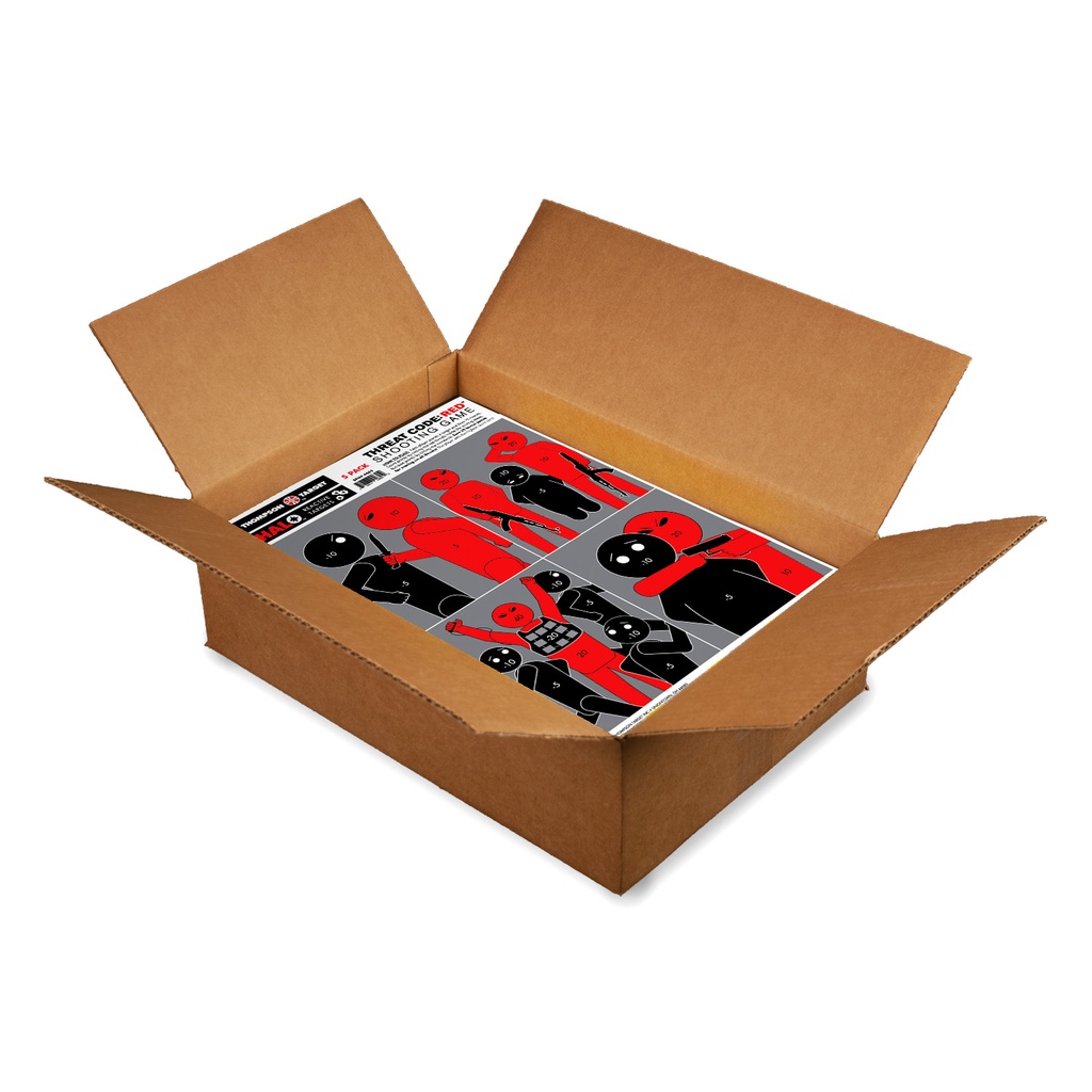 HALO Threat Code: RED 12.5"x19" Reactive Targets (Bulk 500 Case)