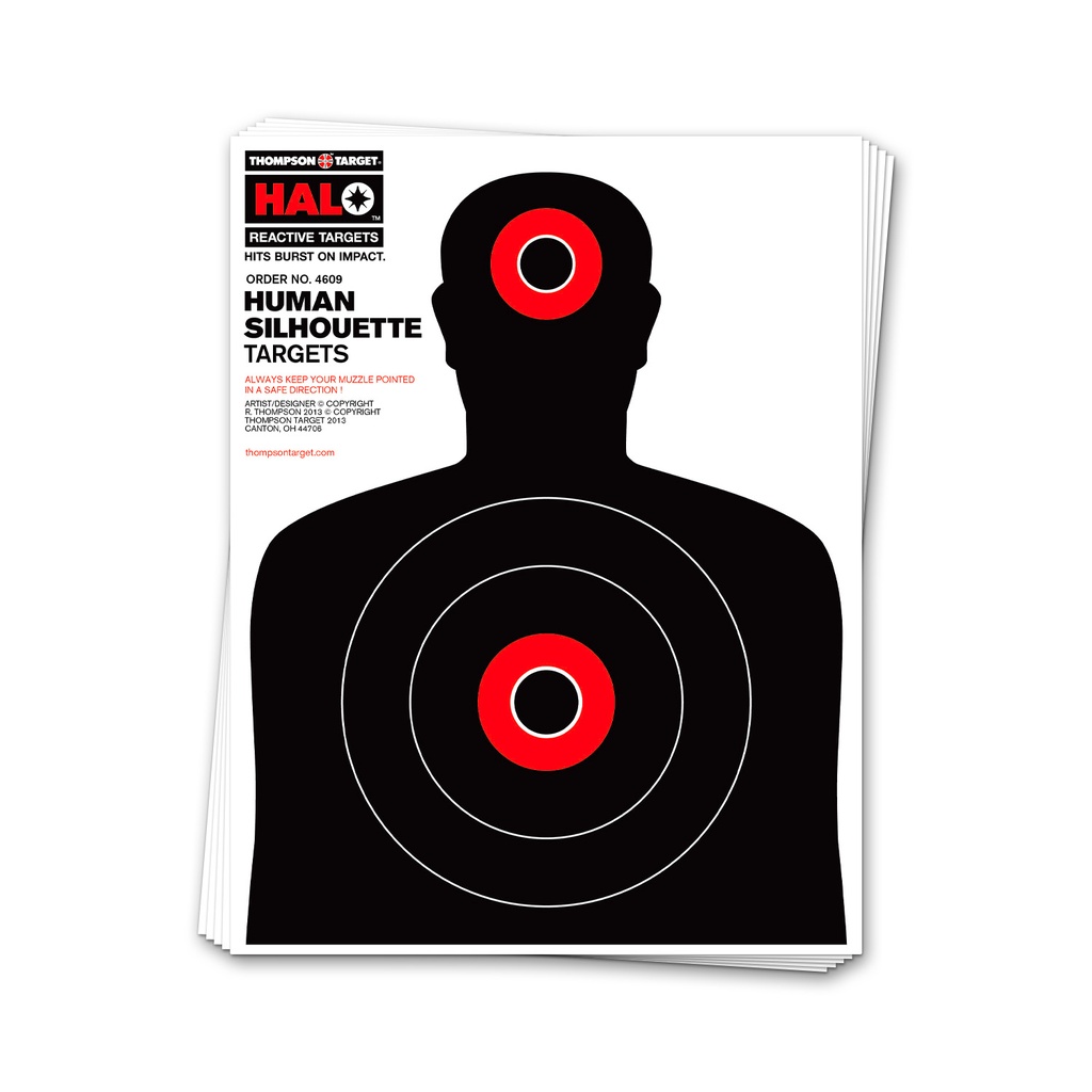 HALO Silhouette 8.5&quot;x11&quot; Reactive Targets (Bulk 200 Pack)