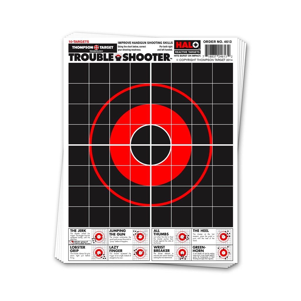 HALO Trouble Shooter 8.5&quot;x11&quot; Reactive Targets (Bulk 200 Pack)
