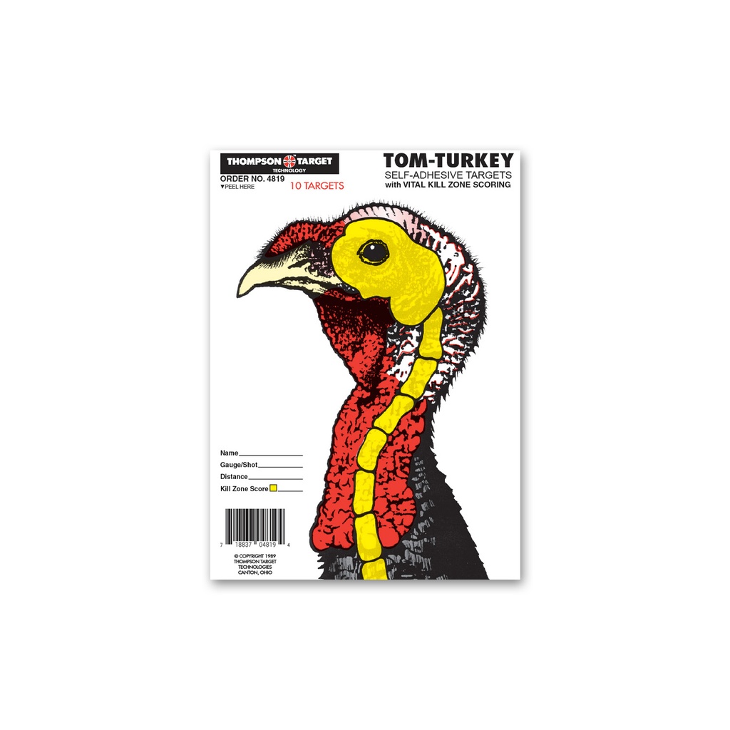 Life-Size Turkey 6.5"x9" Adhesive Targets (Bulk 250 Pack)