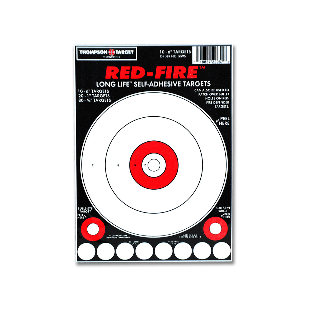 Red-Fire 6.5&quot;x9&quot; Adhesive Targets (Bulk 250 Pack)
