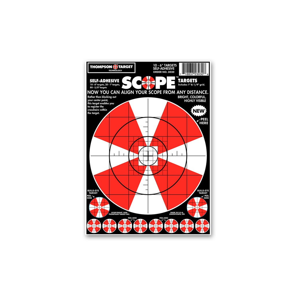 Scope 6.5&quot;x9&quot; Adhesive Targets (Bulk 250 Pack)