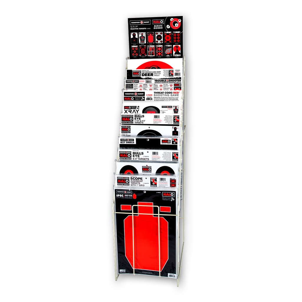 5700-C Metal Display with 144 Units of 12.5"x19" HALO Reactive Targets 5/Pack