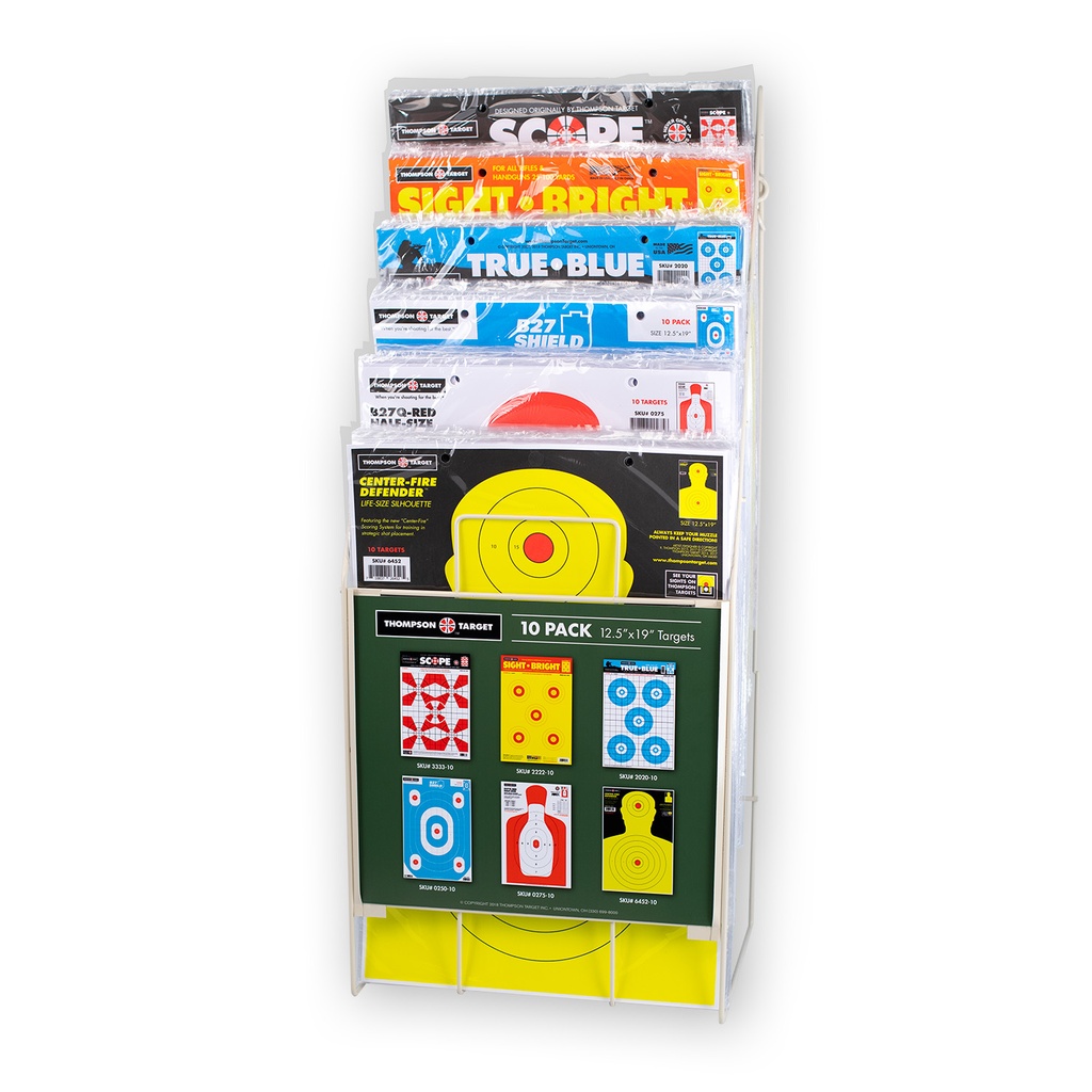 7600-B Metal Display with 72 Units of 12.5&quot;x19&quot; Paper Targets 10/Pack