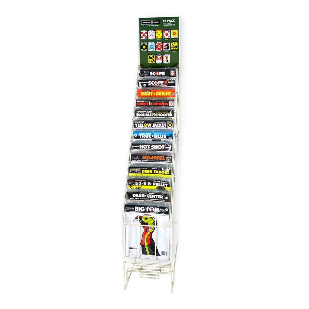 5800-B Metal Cascading Display with 100 Units of 9&quot;x12&quot; Paper Targets 12/Pack