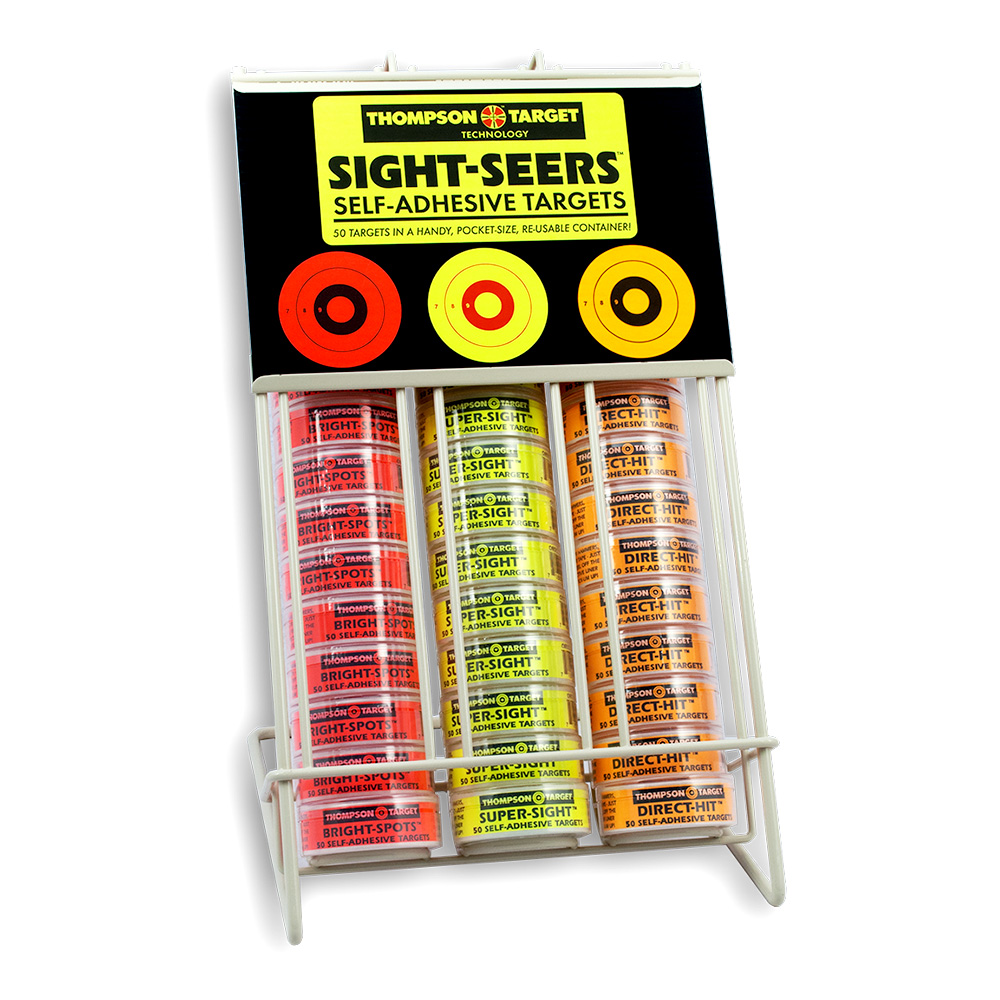 5300 Metal Display 48 Units of Sight-Seers 2.25&quot; Adhesive Targets 50/Pack