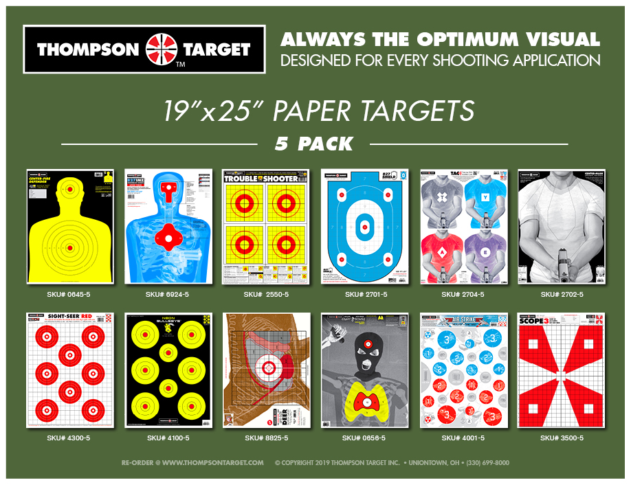 5700-A Display Product Refill (144 Units of 19&quot;x25&quot; Paper Targets 5/Pack)