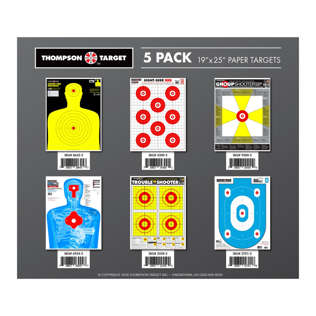 7600-A Product Only Refill (72 Units of 19"x25" Paper Targets 5/Pack)