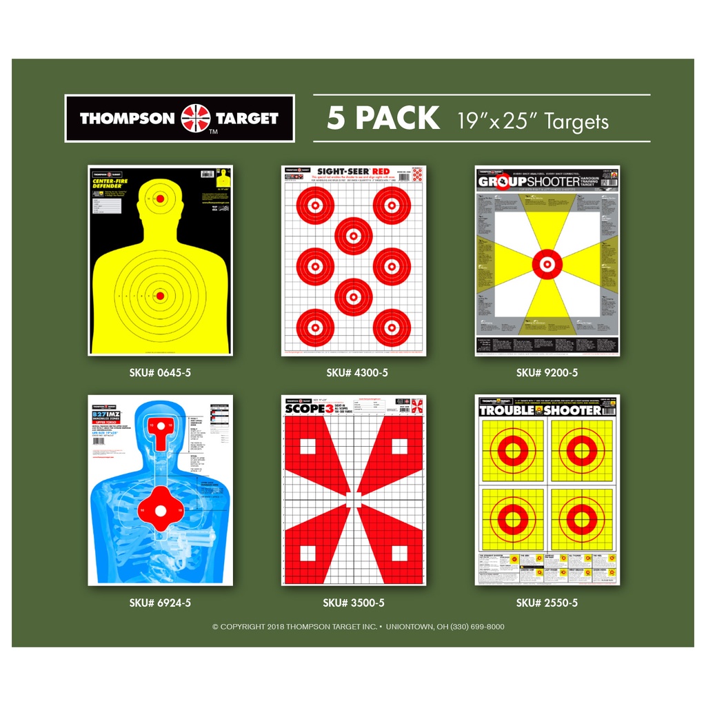 7600-A Product Only Refill (72 Units of 19&quot;x25&quot; Paper Targets 5/Pack)