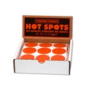 Hot Spots 2&quot; Fluorescent Orange Adhesive Targets Box of 12 Packs (10 Sheets/Pack)
