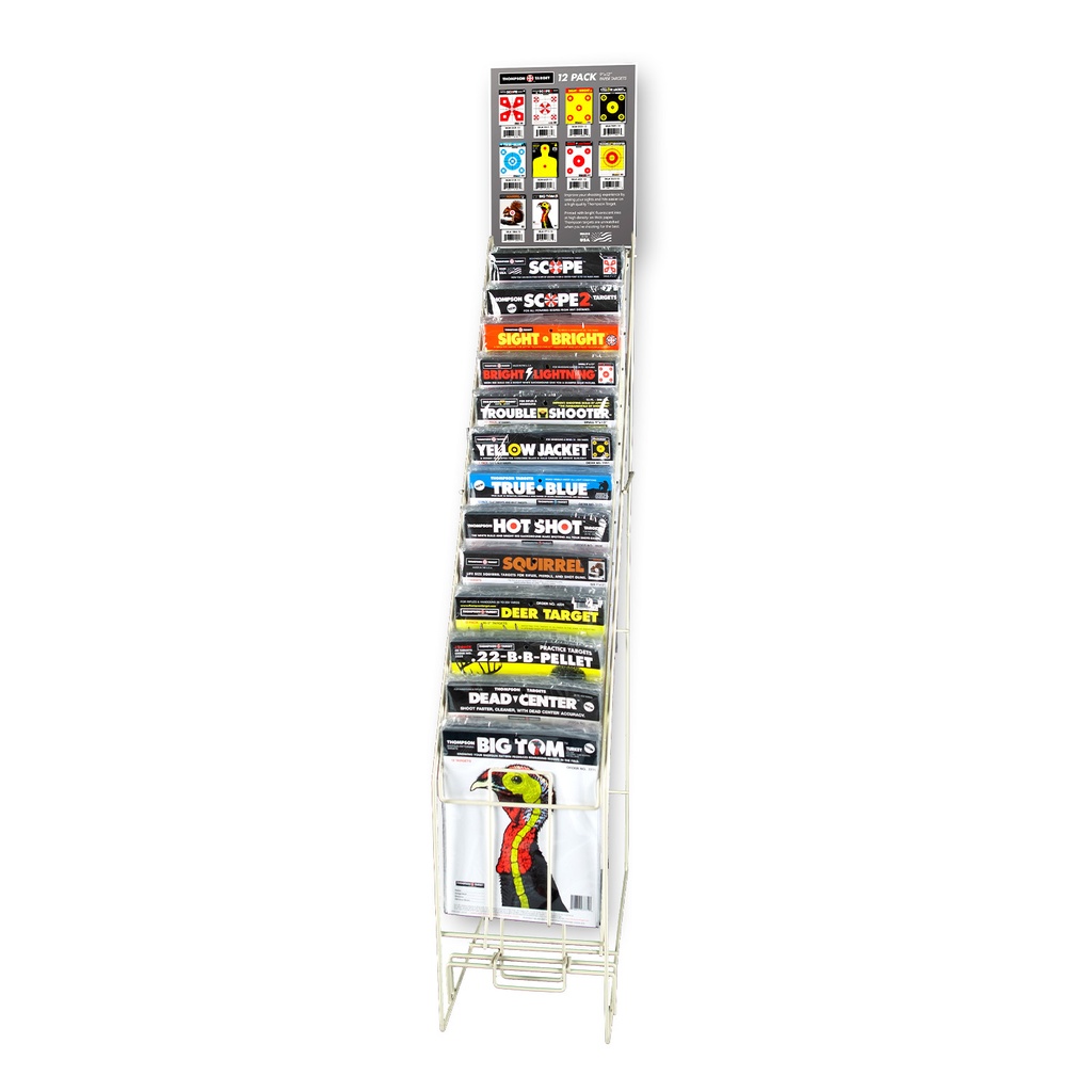 5800-B Metal Cascading Display with 120 Units of 9"x12" Paper Targets 12/Pack