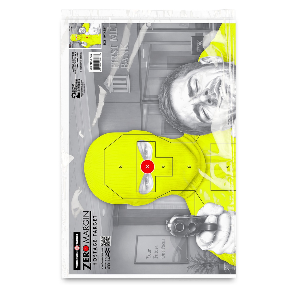 Zero Margin Hostage 19"x25" Paper Targets (Retail 5 Pack)