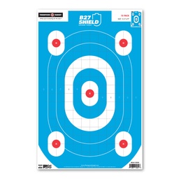[0250-100] B27-Shield 12.5&quot;x19&quot; Paper Targets (Bulk 100 Pack)