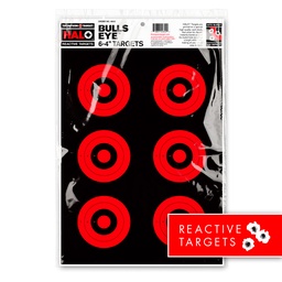 [4642-5] HALO Bullseye 6x4" Reactive 12.5"x19" Targets (Retail 5 Pack)