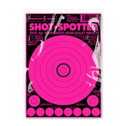 [5501-10] Shot-Spotter Pink 6.5"x9" Adhesive Targets (Retail 10 Pack)