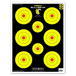 [4100-100] Neon Bullseye 19&quot;x25&quot; Paper Targets (Bulk 100 Pack)
