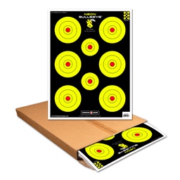 [4100-500] Neon Bullseye 19"x25" Paper Targets (Bulk 500 Case)