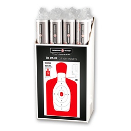 [0276-C] Case of 12 - B27Q-RED Silhouette 25"x38" Paper Targets (Retail 10 Pack Roll)