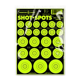 [5506-30] Shot-Spots Green 6.5&quot;x9&quot; Adhesive Targets (Retail 30 Pack)