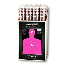 [0627-C] Case of 12 Pink-Fire Silhouette 19"x25" Paper Targets (Retail 20 Pack Roll)