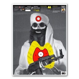 [0858-100] Crazy Bones Terrorist 19&quot;x25&quot; Paper Targets (Bulk 100 Pack)