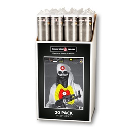 [0858-C] Case of 12 - Crazy Bones Terrorist 19&quot;x25&quot; Targets (Retail 20 Pack Roll)