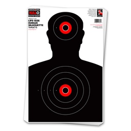 [4644-100] HALO Life-Size Silhouette 12.5"x19" Reactive Targets (Bulk 100 Pack)